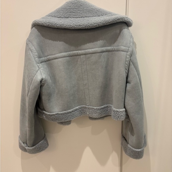 MARBLE Women's Light Gray Teddy Jacket - Picture 6 of 8